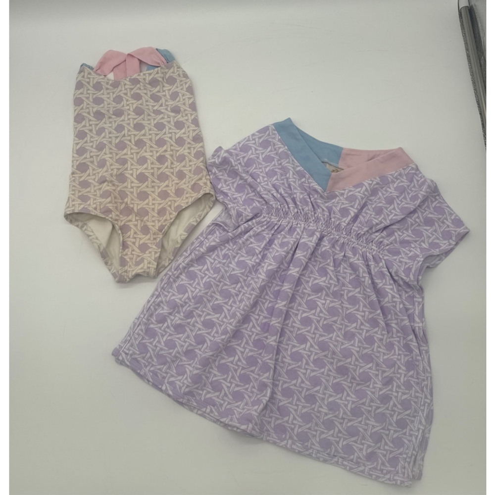 The Beaufort Bonnet Company One Piece Swimsuit 2T and Cover Up 3T
